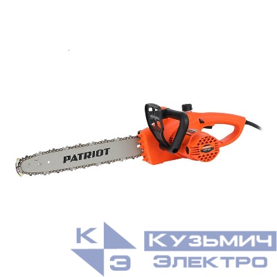 Пила цепная электрическая ESP 1614 1.5кВт шина 14дюйм/35см поперечный двигатель без инерц. тормоза цепи защита от обратного удара PATRIOT 220301614