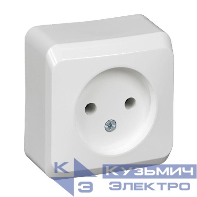 Розетка 1-м ОП Этюд 16А IP20 250В без заземл. без защ. шторок бел. SE PA16-001B