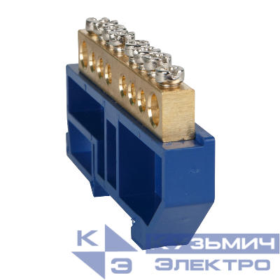 Шина нулевая с изолятором OptiKit BB-D-N-DIN-18-6х9 син. КЭАЗ 277846