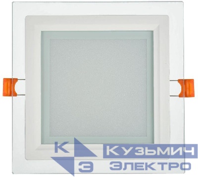 Светильник светодиодный ДВО 1624 12Вт 4000К IP20 встраив. со стекл. квадр. IEK LDVO0-1624-12-4000-K01