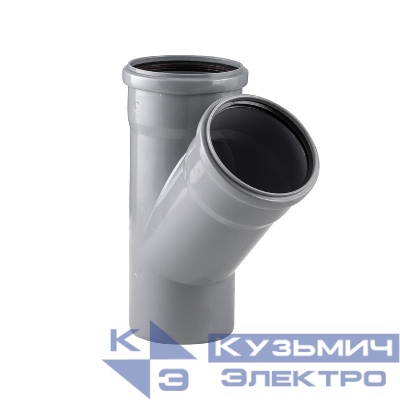Тройник ВК ПП 110/110х45 сер. RTP 36575