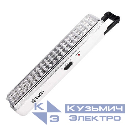 Фонарь-светильник аккумуляторный AccuF9-L60-wh IP20 аварийный ударопрочный 2 режима: 100проц./30проц. бел. ФАZА 5007383