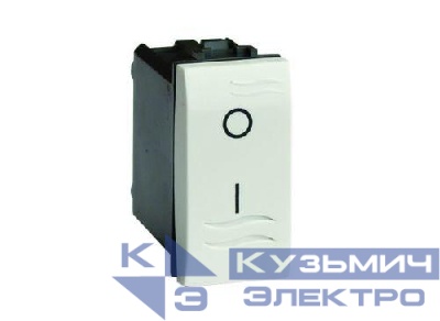 Выключатель 1-кл. 2п 1мод. Brava 16А IP20 с подсветкой сл. кость DKC 75121SL