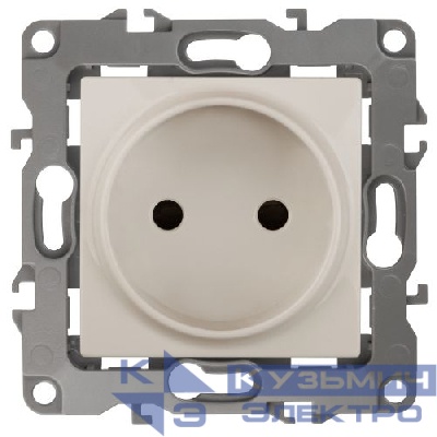 Розетка 1-м СП Эра12 12-2105-02 16А IP20 16AX 250В 2P механизм сл. кость Эра Б0018255