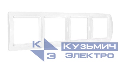 Рамка 4-м Валери гор. бел. UNIVersal ВР004Г