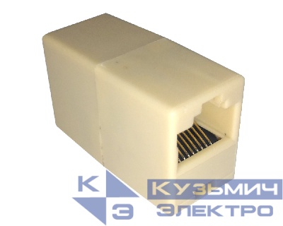 Соединительный модуль RJ45(8p8c) на RJ45(8p8c) прямой контакт, бежевый NETKO Optima Bronze