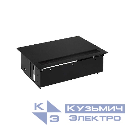 Блок розеточный врезной с крышкой ввод щетка 2х2P+E 2хUSB зарядное уст. 1 пустой мод. черн. Simon 400 44422000-138