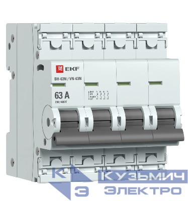 Выключатель нагрузки 4п 63А ВН-63N PROxima EKF S63463