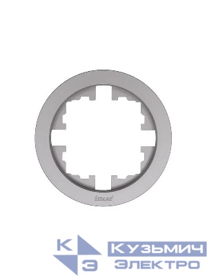 Рамка 1-м OSEN горизонт. круглая сер. матов. LEZARD 744-7400-146