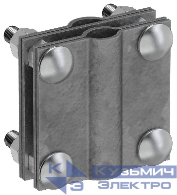 Зажим заземления с раздел. крестообразный стержень-полоса/пруток оцинк. сталь TD IEK ZGC38-13-1-16-40