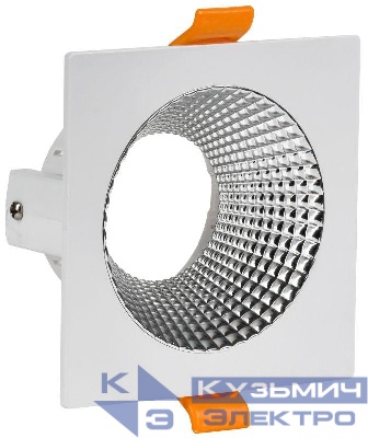 Светильник 4110 встраиваемый поворотный GU10 бел./хром пласт. IEK LT-UVB0-4110-GU10-1-K23