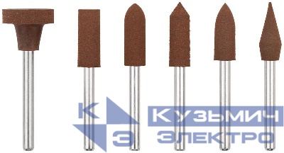 Насадка резиновая полировальная средней зернистости набор 6шт FIT 36922