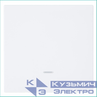 Переключатель проходной 1-кл. СП FD 10А IP20 с подсветкой с накладкой механизм бел. глянцевый Jasmart FD3012NW