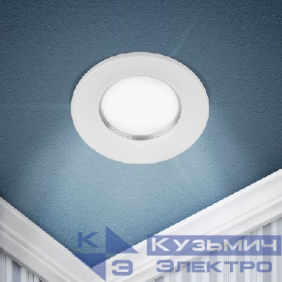 Светильник алюминиевый KL107 WH/SL MR16 GU5.3 встраив. бел. серебро Эра Б0061096