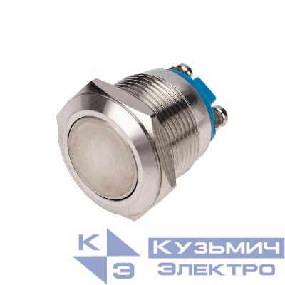 Кнопка антивандальная d19 Б/Фикс (2с винт) OFF-(ON) плоская (PBS-28В-2) Rexant 36-3411