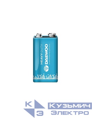 Элемент питания солевой "крона" 6F22 9В Heavy Duty 2021 1S DAEWOO 5029217