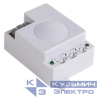 Датчик движения потолочный микроволновый ДДПМ 02 180град. (гориз)/360град. (верт) 1200Вт 10-2000Лк 3-10м 10-900сек 5.8ГГц Rexant 11-9217