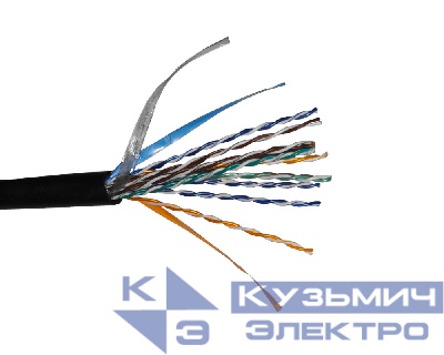 Кабель UTP10 cat.5e, 305м, 24 AWG, наружный, черный