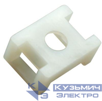 Площадка для крепления стяжки 22х16мм (ПС-2) бел. (уп.100шт) Rexant 07-2102