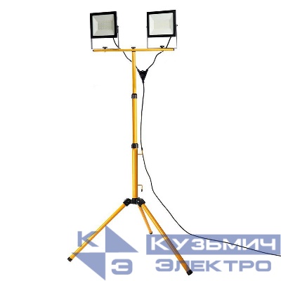 Прожектор LL-504 2х70Вт 6400К IP65 230В на штативе черн. FERON 41544