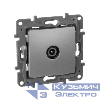 Розетка телевизионная оконечная TV СП Etika 5дБ 5-862МГц механизм алюм. IEK 672465