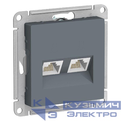 Розетка компьютерная 2-м AtlasDesign RJ45 кат.5E механизм грифель SE ATN000785