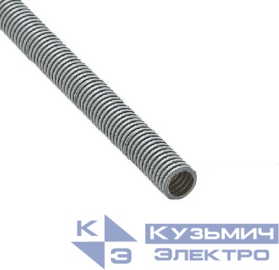 Труба гофрированная ПВХ легкая d32мм с протяжкой сер. (уп.25м) Ruvinil 13201