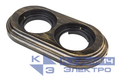 Рамка 2-м Лизетта ретро ABS-пластик бронз. Bironi BF1-620-25