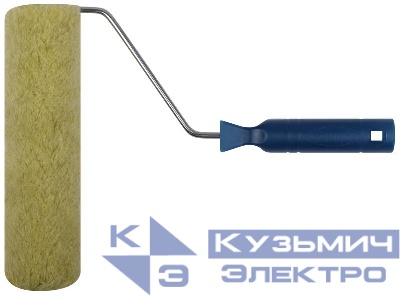 Валик полиакриловый нитяной диаметр 40/76мм ворс 18мм бюгель 6мм 230мм зел. FIT 02154