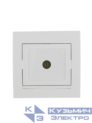 Розетка телевизионная оконечная TV СП Deriy 16А IP20 бел./бел. LEZARD 702-0202-130