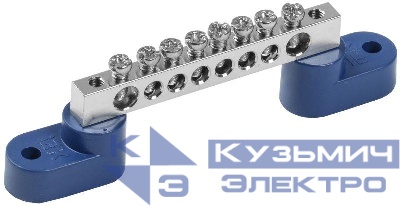 Шина нулевая Ni ШНИ-6х9-8-У2-С на двух угловых изоляторах IEK YNN10-08-C2-K07-N