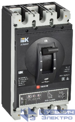 Выключатель автоматический в литом корпусе 3п I 85кА 630А расцепитель электронный стандарт. ARMAT IEK AR-MCCB-3I-085-0630A-ELSC