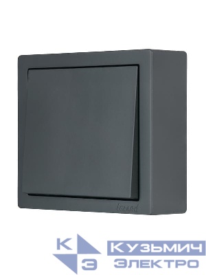 Выключатель 1-кл. ОП LETO графит LEZARD 752-3400-100