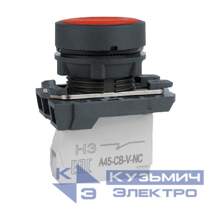 Кнопка OptiSignal D22 C5-P-401 красн. пластик 1НЗ XB5AA42 КЭАЗ 332182