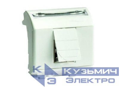 Розетка компьютерная СП 2мод. Brava RJ45 кат.5E экранир. бел. DKC 76450B