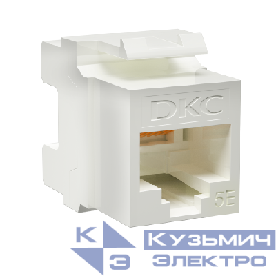 Модуль Keystone RJ45 CAT5E не экранированный 180град. бел. DKC RNK5EU180WH