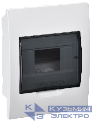 Бокс ЩРВ-П-6 мод. встраив. пластик IP41 GENERICA MKP12-V-06-41-G