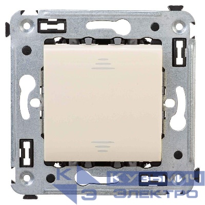 Выключатель 1-кл. 2мод. СП Avanti "Ванильная дымка" 16А IP20 беж. DKC 4405103