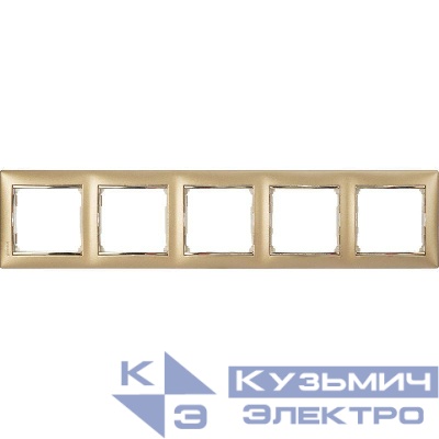 Рамка 5-м Valena горизонт. матов. зол. Leg 770305