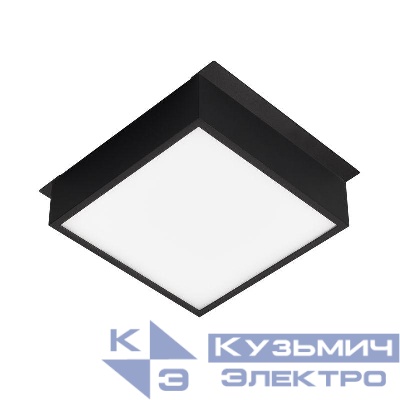 Светильник светодиодный DL-GRIGLIATO-S140x140-18W Warm3000 (BK 100 deg 230) IP40 металл Arlight 045698