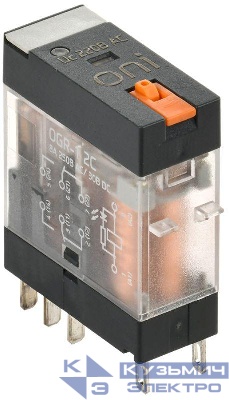 Реле общего назначения OGR-1 2C 220В AC с LED и тест. кнопкой ONI OGR-1-2C-AC220V-L-B
