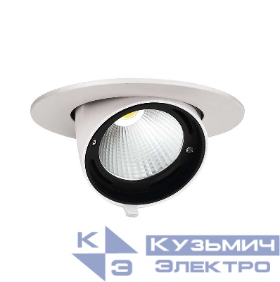Светильник светодиодный PLED DL4 WH Downlight 30Вт 4000К IP40 24град. ДВО встраив. поворотн. Pro+ JazzWay 5021907