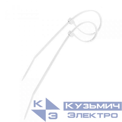 Хомут кабельный 100х2.5 нейл. бел. (уп.100шт) PROCONNECT 57-0100
