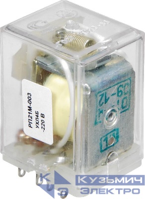 Реле промежуточное РП21М-003 УХЛ4Б 230В 50Гц ток контактов 5А 0з+0р+3п Электротехника МПО A8028-20039010