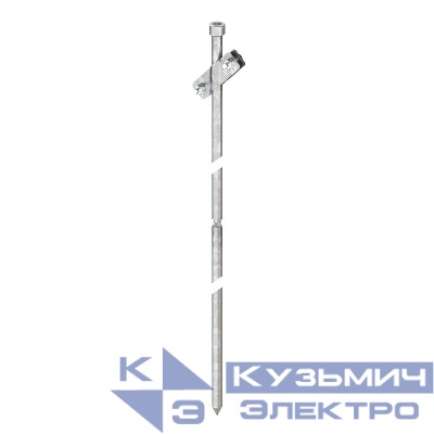 Комплект вертикального заземлителя безмуфтовый 3м d20мм DKC NE1203