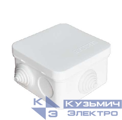 Коробка распределительная ОП 75х75х45мм IP54 6 выходов 3 гермоввода крышка защелкивающаяся бел. Epplast 220321