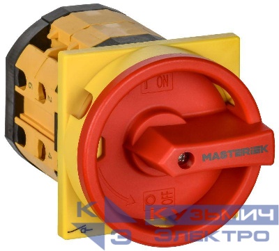 Переключатель кулачковый 16А (сх. 91) закрытая рукоятка авар. IEK MI-CS12-016-091