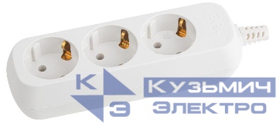 Колодка удлинителя 3-м с заземл. KX-3e Эра Б0028338