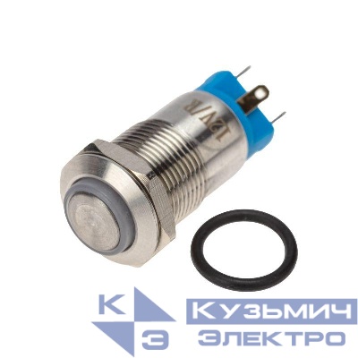 Кнопка антивандальная d12 12В без фикс. (2с) OFF-(ON) красн. Rexant 36-3210