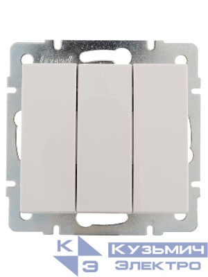 Выключатель 3-кл. СП Rain IP20 механизм бел. LEZARD 703-0288-109
